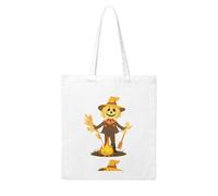 WHJDPP Scarecrow by the bonfire Picture Woman Canvas Tote Bag Strong and durable for traveling, shopping, Daily One Size