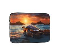 WHJDPP sea Turtle Sunset Pattern Portable Laptop Sleeve Case 12 inch for Shockproof Protection and Lightweight Travel