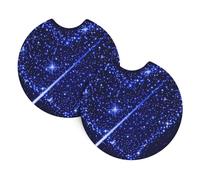WHJDPP Shooting Star Heart Prints Car Cup Coasters 2-Pack - High-Grade Neoprene Layers for Spillproof Protection