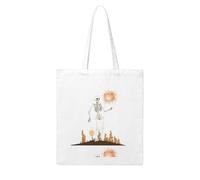 WHJDPP Skeleton watching fireworks Picture Woman Canvas Tote Bag Strong and durable for traveling, shopping, Daily One Size