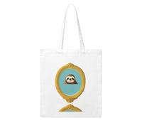 WHJDPP Sloth in the mirror Picture Woman Canvas Tote Bag Strong and durable for traveling, shopping, Daily One Size