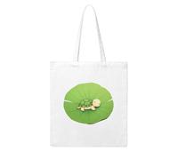WHJDPP Small turtle perched on a lotus leaf Picture Woman Canvas Tote Bag Strong and durable for traveling, shopping, Daily One Size