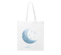 WHJDPP Snowflakes on the moon Picture Woman Canvas Tote Bag Strong and durable for traveling, shopping, Daily One Size