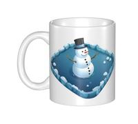 WHJDPP Snowman in the ice Picture mug ceramic Mugs for cappuccino, latte, cereal, yogurt, milk, hot or cold drinks Micro-wave oven