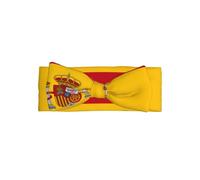WHJDPP Spanish flag Prints Baby Bow Headband - Soft & Stretchy Newborn Accessory for Photo Shoots & Baby Showers