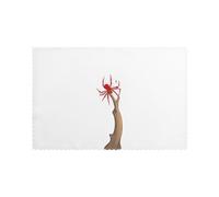 WHJDPP Spider Web on Dead Tree Printing Placemats for Dining Table Set of 6 for Homes, and Banquets Easy to Clean at Room Temperature for Long-Lasting Use
