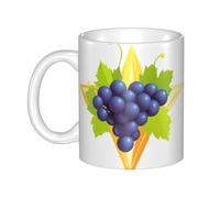 WHJDPP Star shaped grapes Picture mug ceramic Mugs for cappuccino, latte, cereal, yogurt, milk, hot or cold drinks Micro-wave oven