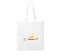 WHJDPP Starfish Shell Small Sailboat Picture Woman Canvas Tote Bag Strong and durable for traveling, shopping, Daily One Size