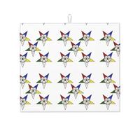 WHJDPP Stars Eastern Stars Prints Kitchen Drying Mat - Absorbent Dish Drying Throw with Colorful Prints, Quick-Dry Countertop Layer for Dishes & Utensils - Non-Slip, Reversible
