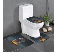 WHJDPP Stars in a Glass Bottle Printing Bathroom Anti Slip Quick Drying Three Piece Set, Slip Quick Drying Durable Shower Bath mat