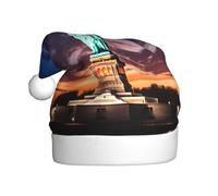 WHJDPP Statue of Liberty, USA Picture Christmas hat for Adult Suitable for Halloween, Christmas and New Year wear