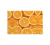 WHJDPP Sweet Oranges Prints Placemats Set of 6 12x18in - Durable Table Layers for Stylish Home, Hotel & Festive Gatherings