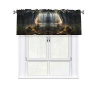WHJDPP Terrible Tornado Prints Charming Kitchen Window Cover - 54x18 Inch Peach Skin Valance with Decorative Print
