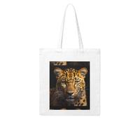 WHJDPP The deep-eyed leopard Picture Woman Canvas Tote Bag Strong and durable for traveling, shopping, Daily One Size