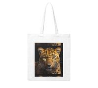 WHJDPP The deep-eyed leopard Printing Woman Canvas Tote Bag Strong and durable for traveling, shopping, Daily One Size