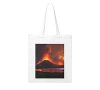 WHJDPP The erupting Kilauea volcano Picture Woman Canvas Tote Bag Strong and durable for traveling, shopping, Daily One Size