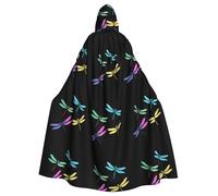 WHJDPP The four dragonfly brothers Picture Halloween Adult Hooded Cape Cloak with Bow Tie for Costume Parties, Cosplay