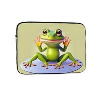 WHJDPP The Funny Frog Doing Yoga Prints Shockproof Portable Laptop Sleeve Bag 12 inch for Men and Women Business Travel, Office Daily Use