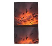 WHJDPP The Geese at Sunset Picture Towel Towels 27.5x16in Skin-Friendly Absorbent Fluffy and Soft for Bathroom, Beach, Outdoors