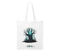 WHJDPP The ghost behind the tree Picture Woman Canvas Tote Bag Strong and durable for traveling, shopping, Daily One Size