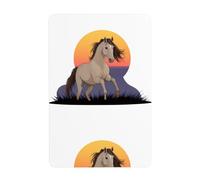 WHJDPP The horse at sunset Picture Tin decorative painting 8x12in Made of tinplate, wear-resistant and durable