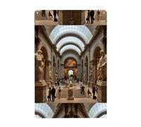 WHJDPP The Metropolitan Museum of Art in New York Picture Tin decorative painting 8x12in Made of tinplate, wear-resistant and durable