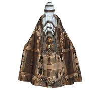WHJDPP The Metropolitan Museum of Art in New York Prints Halloween Adult Hooded Cloak for Costume Parties and Theme Events