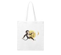 WHJDPP The Monkey Who Stole the Moon Picture Woman Canvas Tote Bag Strong and durable for traveling, shopping, Daily One Size