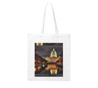 WHJDPP The United States Capitol at night Picture Woman Canvas Tote Bag Strong and durable for traveling, shopping, Daily One Size