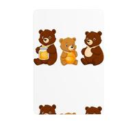 WHJDPP Three little bears eating honey Picture Tin decorative painting 8x12in Made of tinplate, wear-resistant and durable