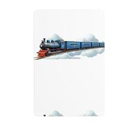 WHJDPP Train passing through the clouds Picture Tin decorative painting 8x12in Made of tinplate, wear-resistant and durable