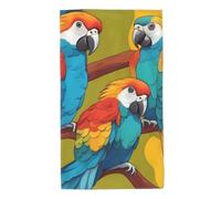 WHJDPP Two Colored Parrots Picture Towel Towels 27.5x16in Skin-Friendly Absorbent Fluffy and Soft for Bathroom, Beach, Outdoors
