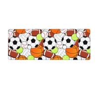 WHJDPP Various sports balls Prints Extended Mouse Pad 12x31.5in