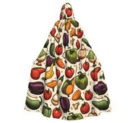 WHJDPP Various Vegetables Printing Adult Hooded Cloak is a super large, comfortable, and durable Halloween hooded poncho