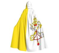 WHJDPP Vatican flag Printing Adult Hooded Cloak is a super large, comfortable, and durable Halloween hooded poncho