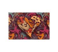 WHJDPP Watercolor Heart Shaped Illustration Printing Placemats for Dining Table Set of 6 for Homes, and Banquets Easy to Clean at Room Temperature for Long-Lasting Use