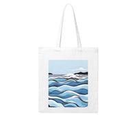 WHJDPP Waves lapping at the rocks Picture Woman Canvas Tote Bag Strong and durable for traveling, shopping, Daily One Size