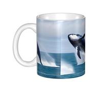 WHJDPP Whales at sea Picture mug ceramic Mugs for cappuccino, latte, cereal, yogurt, milk, hot or cold drinks Micro-wave oven