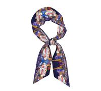 WHJDPP WHDPP Las Vegas Night City Prints Women's Fashion Scarf - Soft Satin Throw for Head, Neck & Handbag - Lightweight Sun Protection Layer