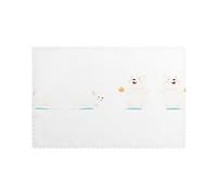 WHJDPP White Bear Playing in The Snow Prints Placemats Set of 6 12x18in - Durable Table Layers for Stylish Home, Hotel & Festive Gatherings