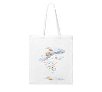 WHJDPP White Cloud Thousand Paper Cranes Picture Woman Canvas Tote Bag Strong and durable for traveling, shopping, Daily One Size