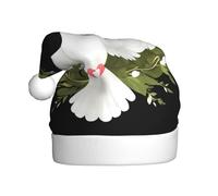WHJDPP White dove in the garland Picture Christmas Hat for Adult for Christmas, Halloween, New Year, sales, promotions