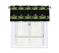 WHJDPP Wild Fruit Trees On The Mountain Prints Charming Kitchen Window Cover - 54x18 Inch Peach Skin Valance with Decorative Print