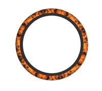 WHJDPP Wildfire Burning Prints Quality Wheel Skin - Durable Neoprene Grip for Cars, Trucks & SUVs
