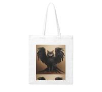 WHJDPP Winged cat Picture Woman Canvas Tote Bag Strong and durable for traveling, shopping, Daily One Size
