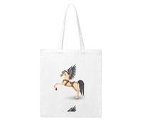 WHJDPP Winged wooden horse Picture Woman Canvas Tote Bag Strong and durable for traveling, shopping, Daily One Size