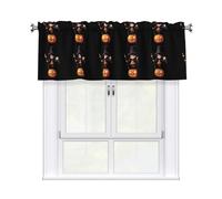 WHJDPP Witch Holding A Magic Wand Prints Charming Kitchen Window Cover - 54x18 Inch Peach Skin Valance with Decorative Print