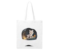 WHJDPP Wolf cub in the cave Picture Woman Canvas Tote Bag Strong and durable for traveling, shopping, Daily One Size