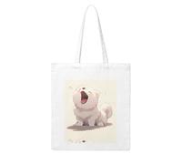 WHJDPP Yawning poodle Picture Woman Canvas Tote Bag Strong and durable for traveling, shopping, Daily One Size