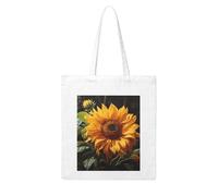 WHJDPP yellow sunflower on a brown background Picture Woman Canvas Tote Bag Strong and durable for traveling, shopping, Daily One Size